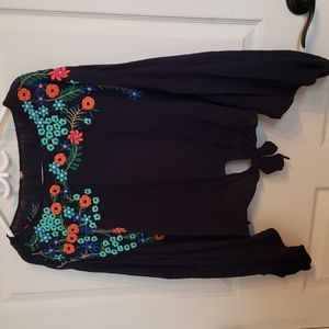 Free People Boho Style Blouse Size Large
